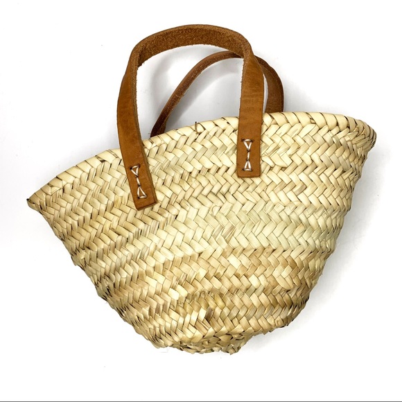 Lou & Grey Handbags - LOU & GREY Mini French Basket Straw Handbag